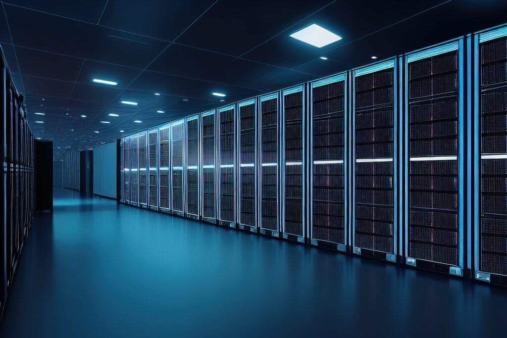 server-racks-computer-network-security-server-room-data-center-d-render-dark-blue-generative-ai-1024x683 "Data Centers Tomorrow: Unveiling Evolving Landscape "